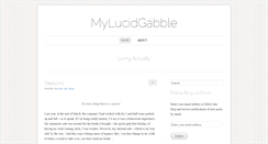 Desktop Screenshot of mylucidgabble.com