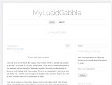Tablet Screenshot of mylucidgabble.com